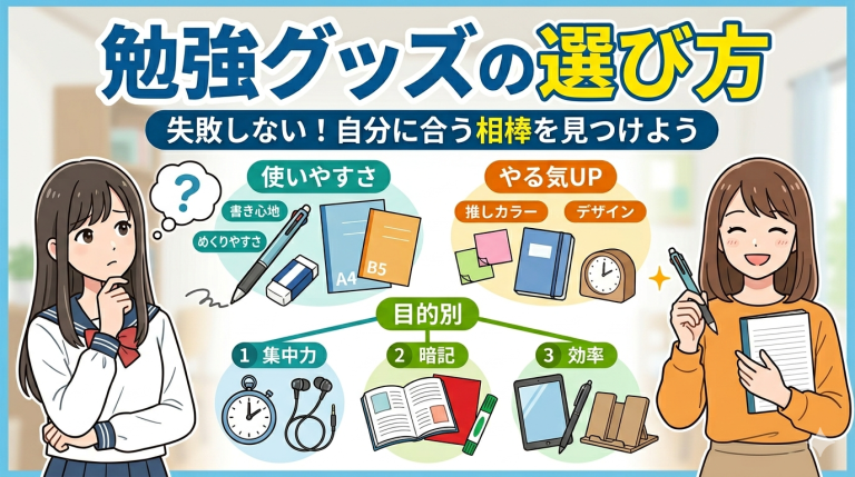 成績アップの近道！独学を支える「勉強はかどりグッズ」の選び方